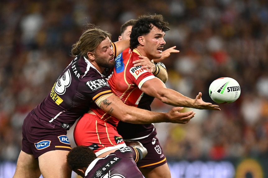 Herbie Farnworth is tackled