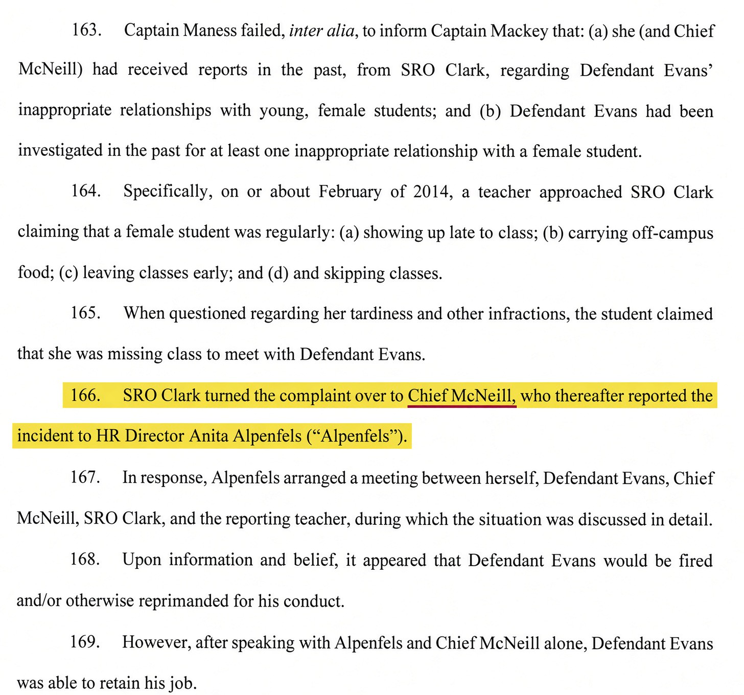 Excerpt from Civil Suit