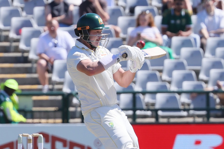 Matt Renshaw edges the ball